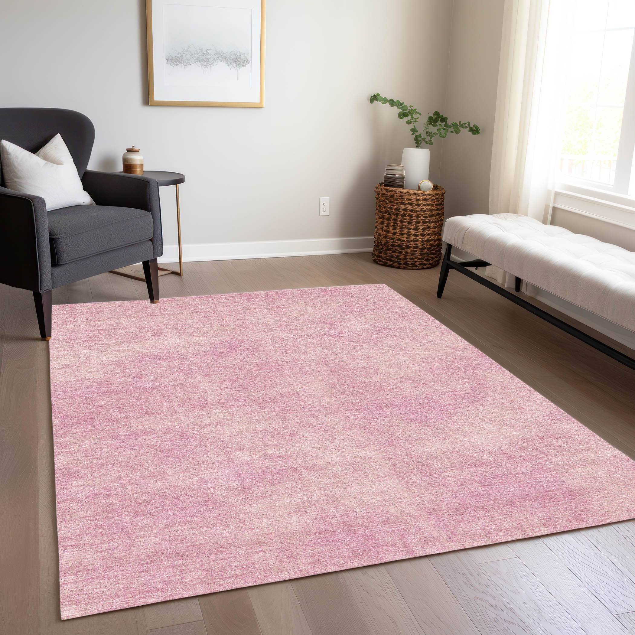 Addison Rugs Rectangular Indoor Outdoor Rug 5 x 7 ft Pink