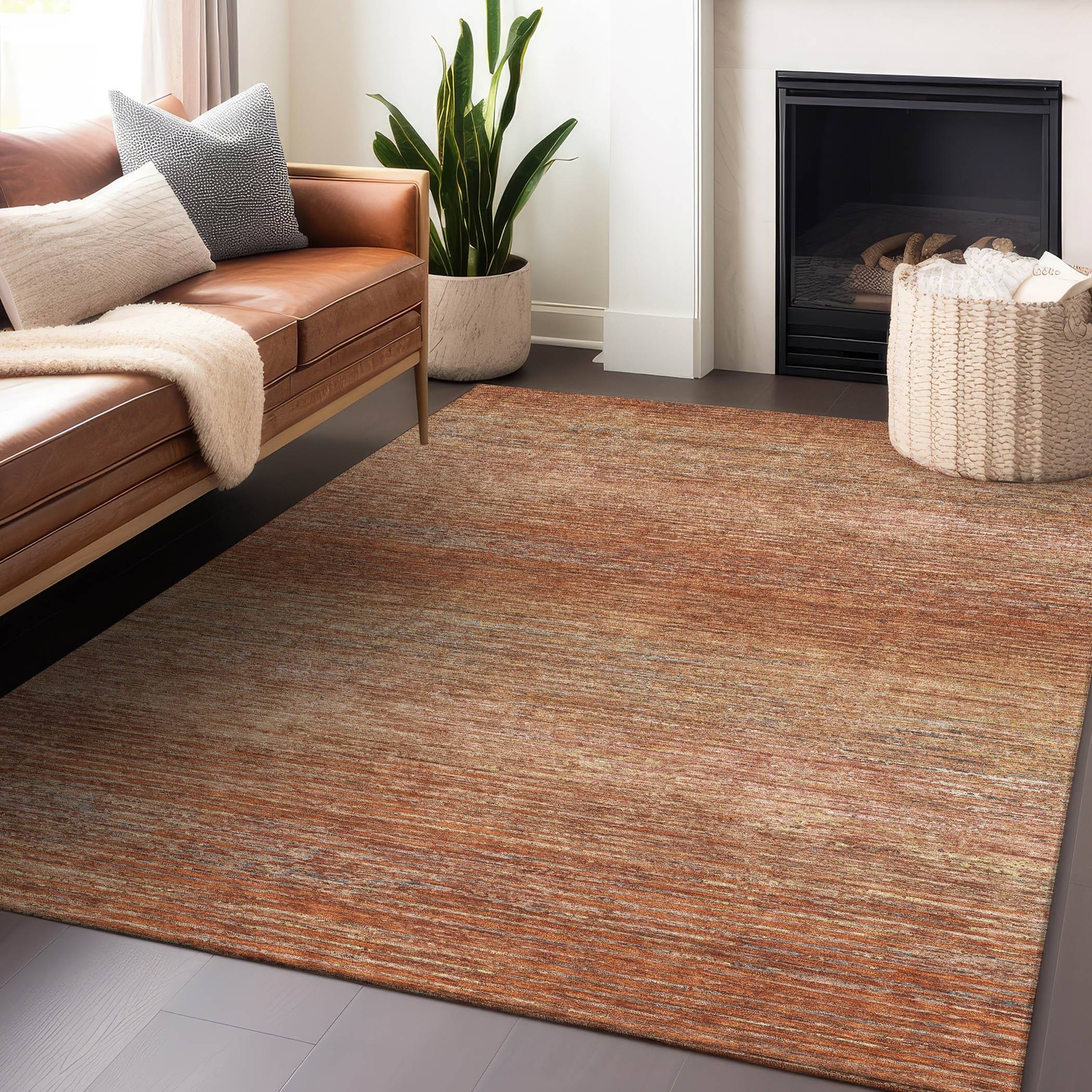 Polyester Rectangular Indoor Outdoor Rug 3 x 5 ft