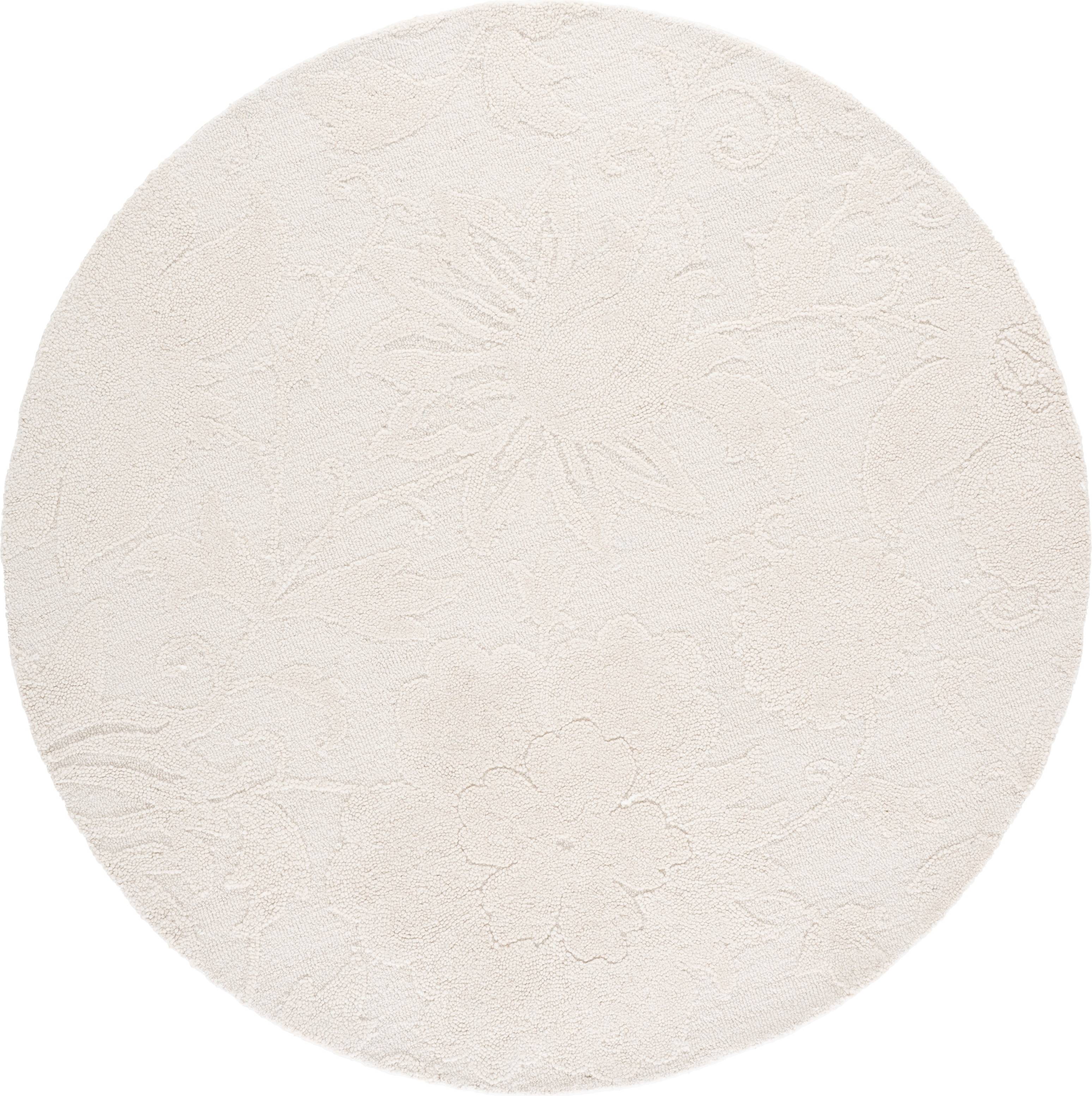 Safavieh Ivory Transitional Round Rug 6ft x 6ft Multicolor, White