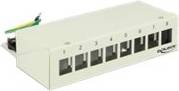DeLock Keystone Desktop Patch Panel 8 Port Grey