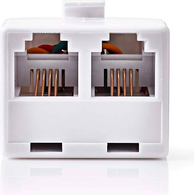 Ethernet splitter Nedis Telecom Wall Box RJ11 Hanstik 2x RJ11 Hun Splitter