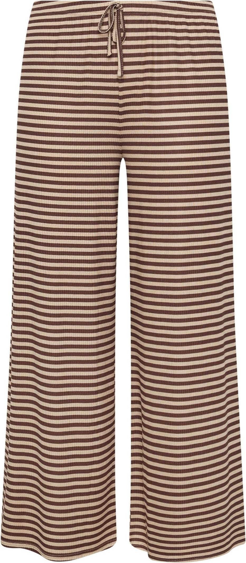 Yours Plus Size Ribbed Wide Leg Trousers - Multicolor