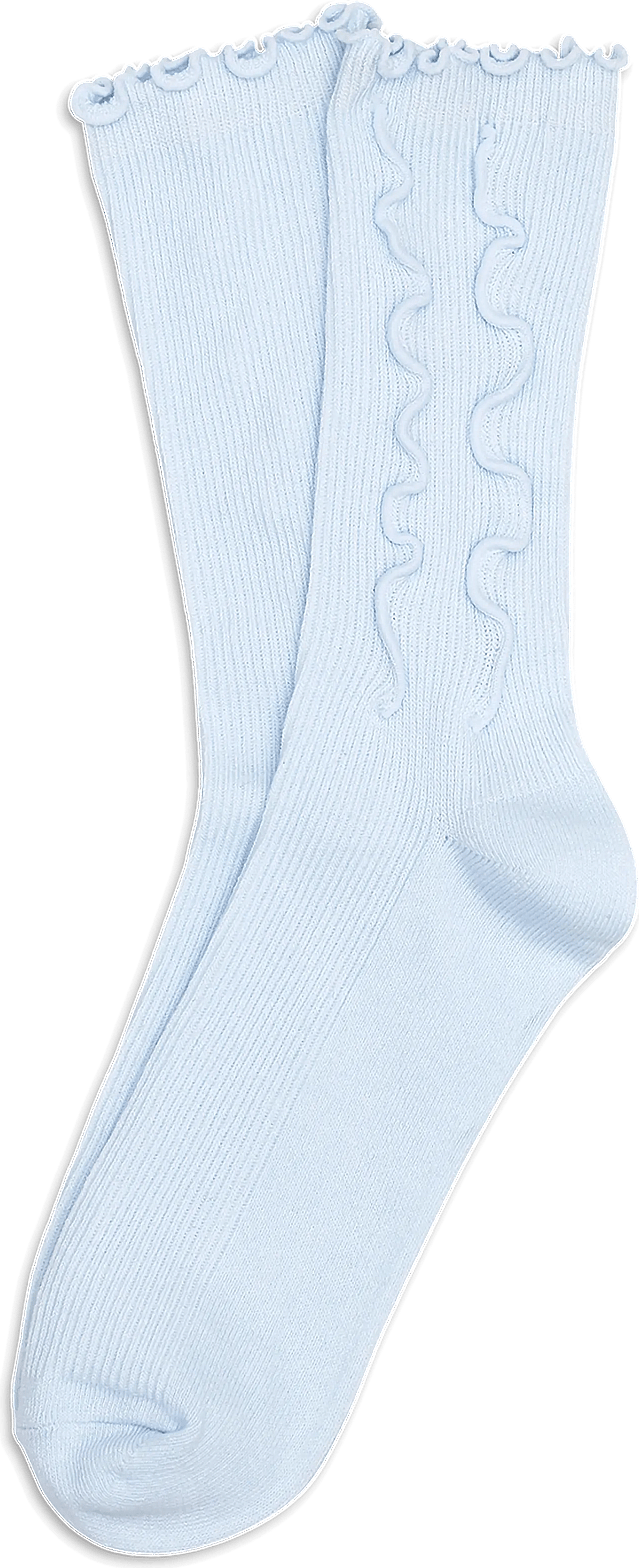 Sui Ava Ruffle Pastel Socks - Blue