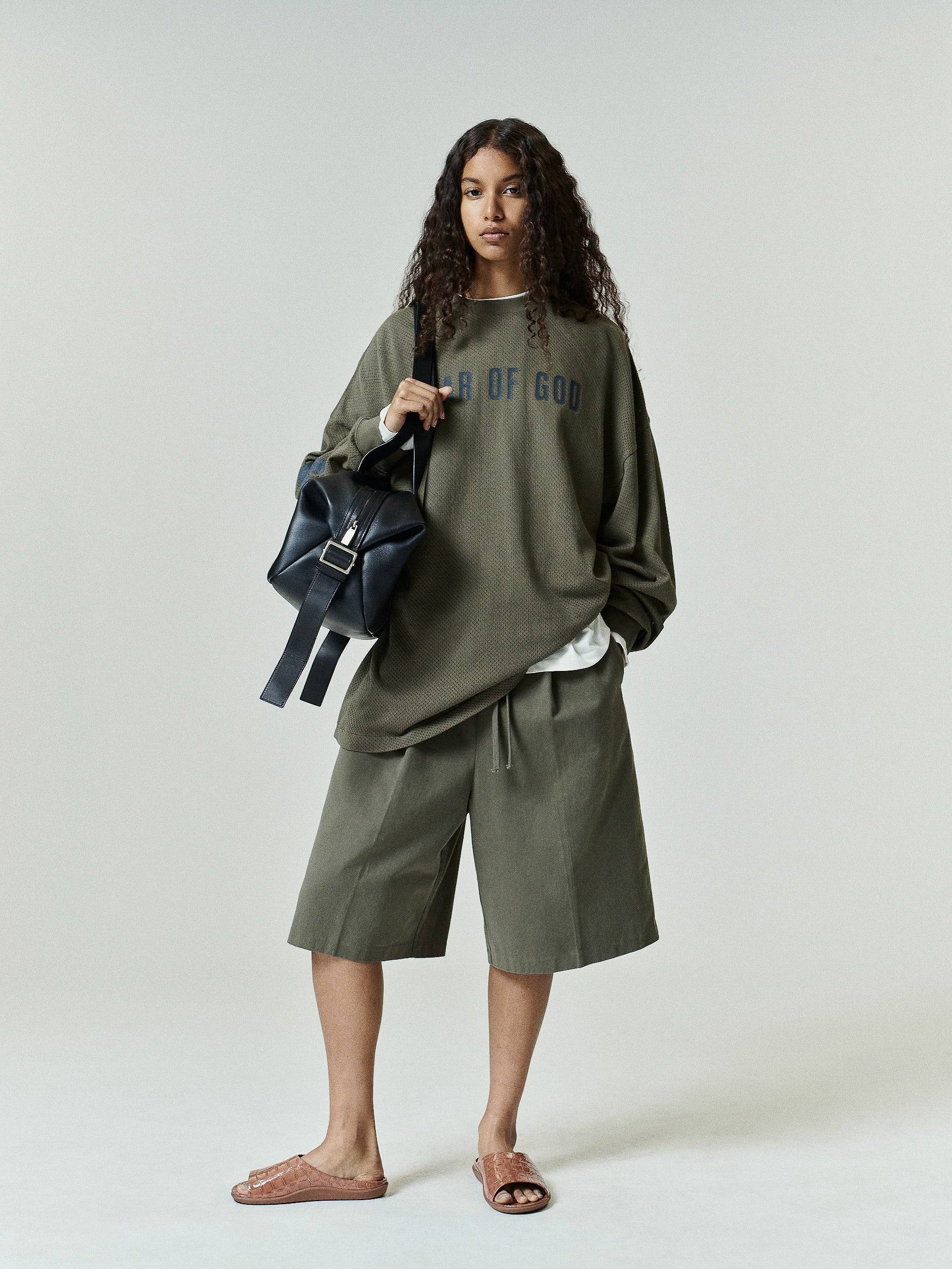 Essentials Cotton Twill Relaxed Drawstring Short