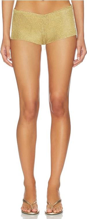 GUIZIO Shorts Relaxed Metallic Gold