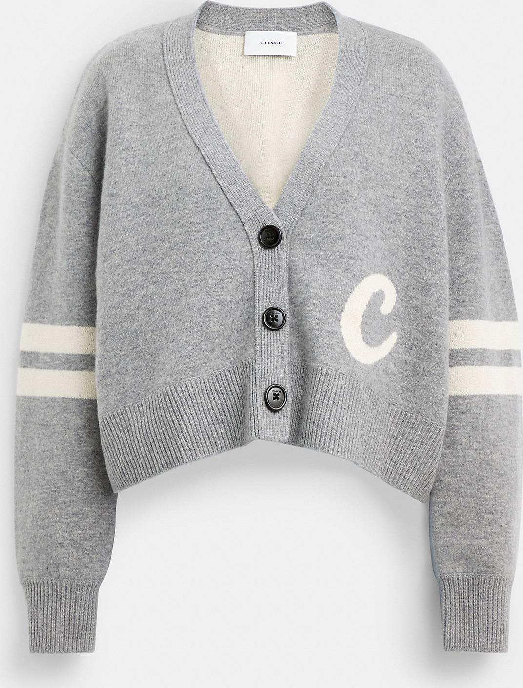 Wallets for women Coach Outlet Signature Script Cropped Cardigan Wallets - Gray