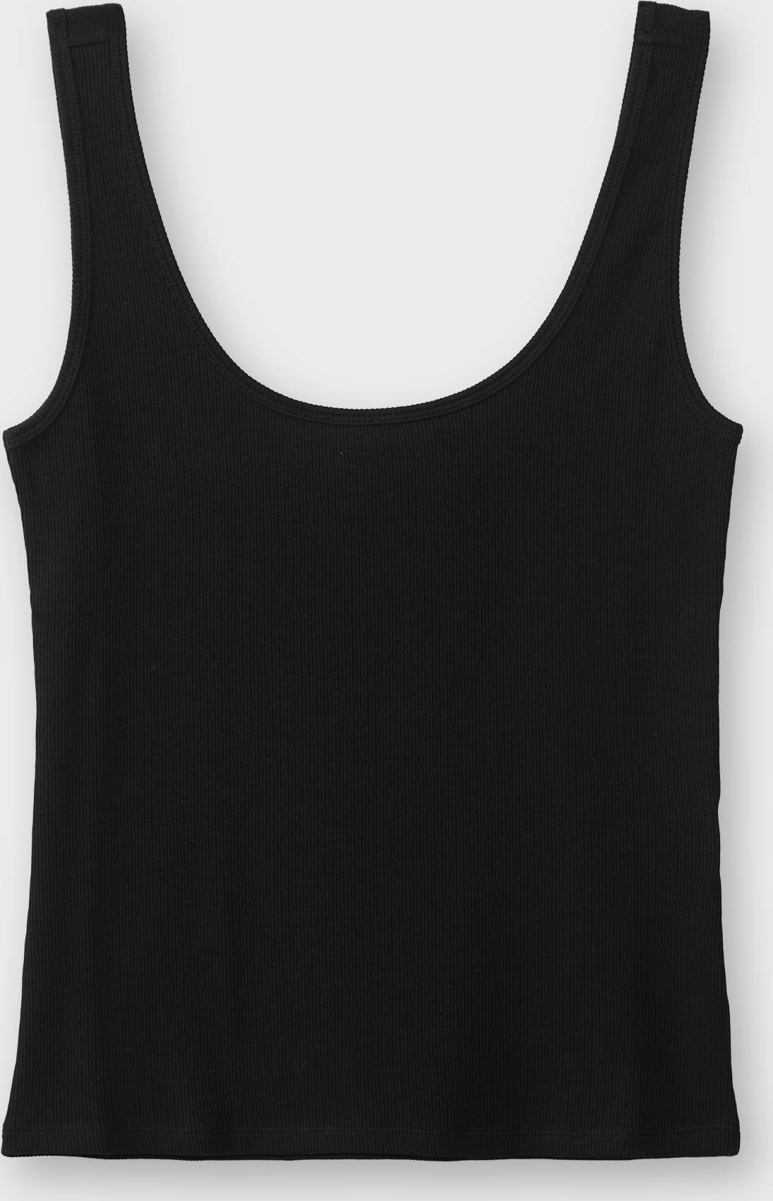 Cato Rib Tank Top - Svart