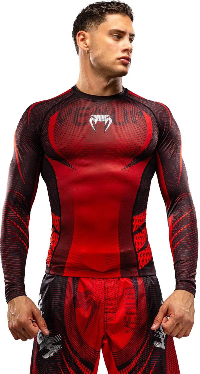 Venum Rashguard Galactic 3.0 - Rot/Silber