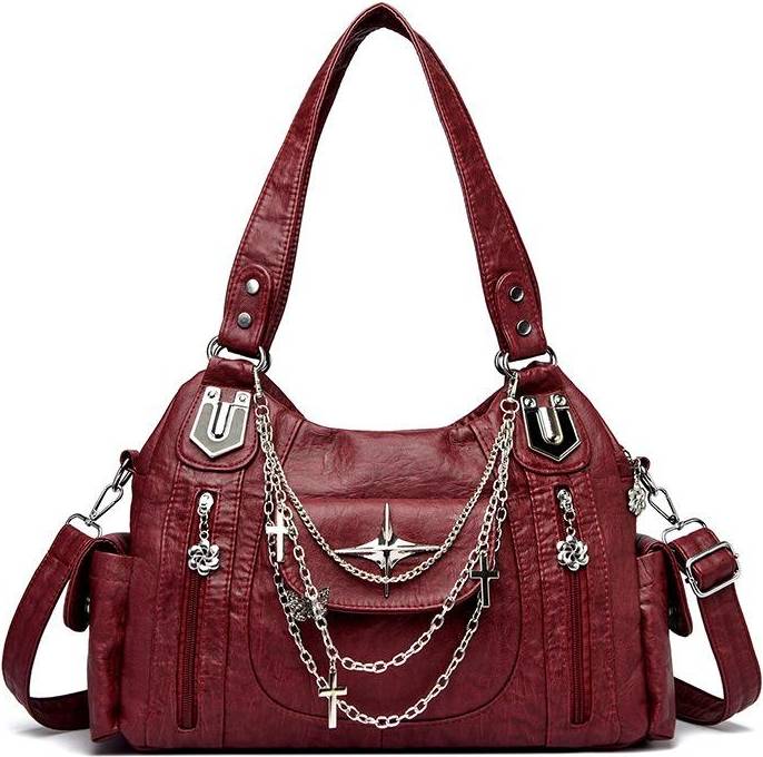 Dual-Shoulder Large-Capacity Tote Backpack - Red