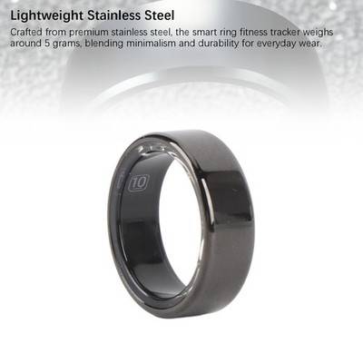 Smart Health Ring Stainless Steel Step Counter