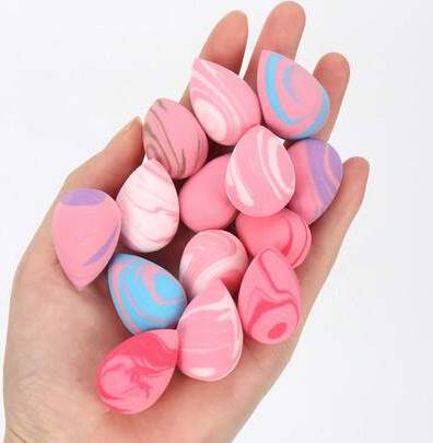 Shein Mini Makeup Sponges Flawless For Liquid Cream Powder Multi-Color - Multi-Color
