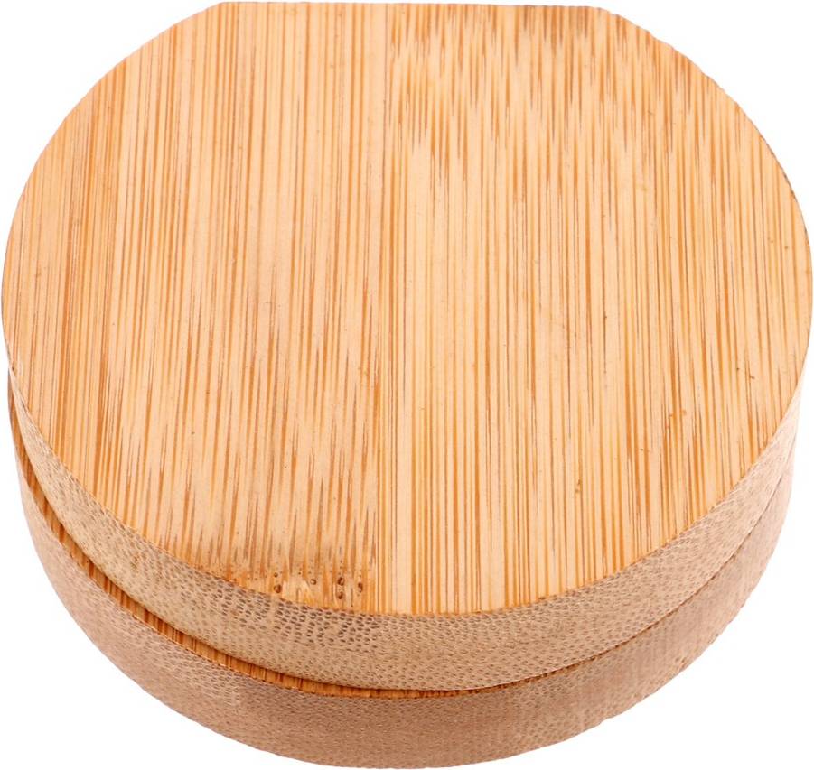 Durable Bamboo Travel Makeup Mirror Compact Portable