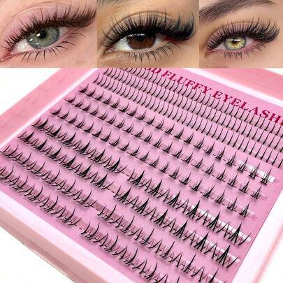 Shein Mixed 10 Rows Air Lower Eyelashes Segmented Natural Bottom - Multicolor