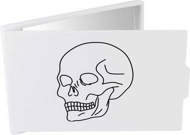 Azeeda Simple Skull Line Compact Makeup Mirror