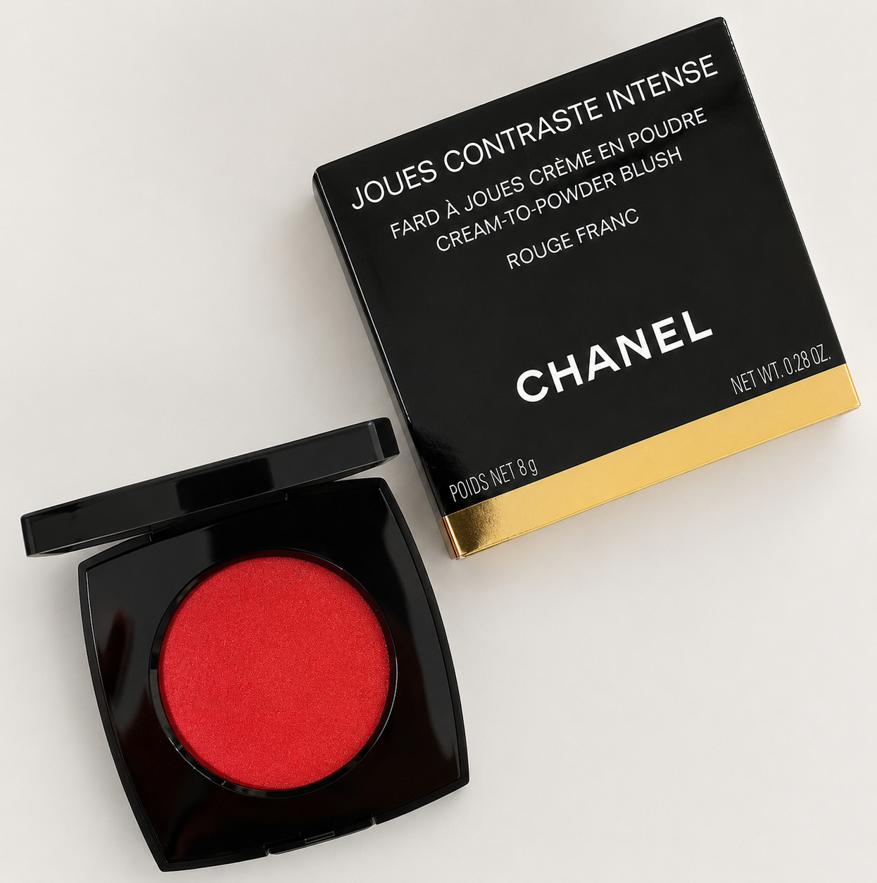 Chanel Contraste Intense Cream To Powder Blush Rouge Franc Lasting Color