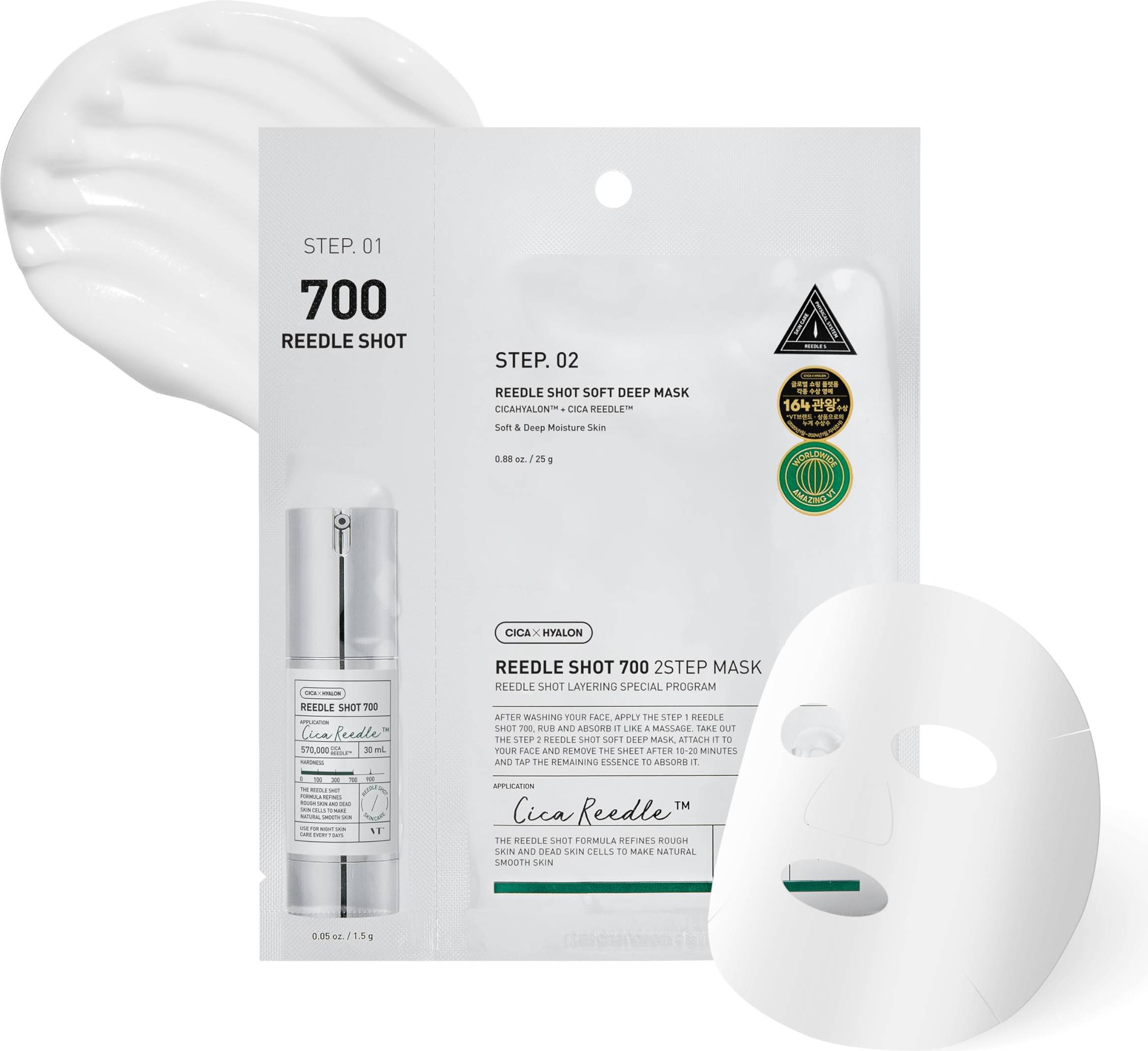 VT Cosmetics Reedle Shot 700 2-Step Face Mask 25g