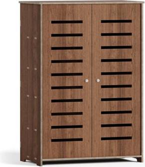 B&Q 5 Tier 2 Door Shoe Storage Cabinet Rack Shoe Rack