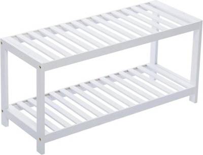 B&Q 2 Tier Bamboo Shoe Rack Shoe Rack