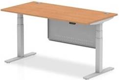 Height adjustable desk Air Height Adjustable Desk Oak Panel Writing Desk