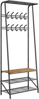 Shoe and coat storage B&Q 3 Tier Shoe Coat Rack Hall Tree Shoe Rack