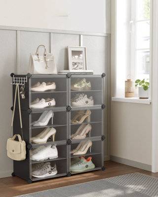 Songmics Interlocking Shoe Rack 6-Slot Shoe Rack