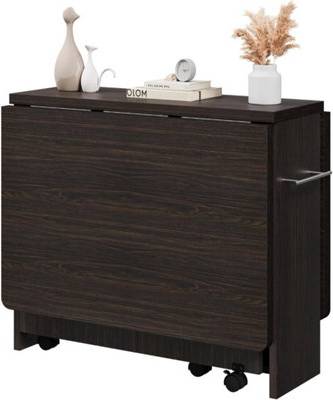 B&Q Dark Walnut Dining Table With Extendable Drop Table
