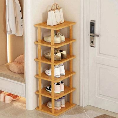 B&Q 6-Tier Bamboo Shoe Rack Shoe Rack