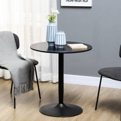 Homcom Round Dining Table With Steel Base Dining Table
