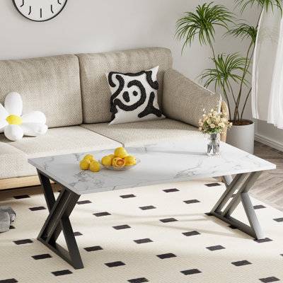 Huhote Rectangular Coffee Table Table