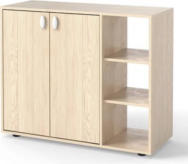 B&Q Natural Shoe Storage Rack With Doors Shoe Rack