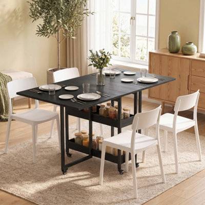 Homcom Folding Drop Leaf Dining Table Dining Table