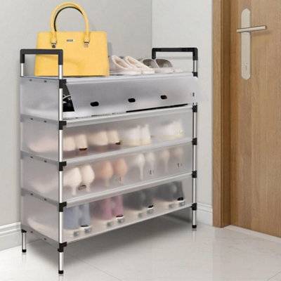 B&Q 5 Tiers Shoe Stand Organiser Rack Shoe Rack