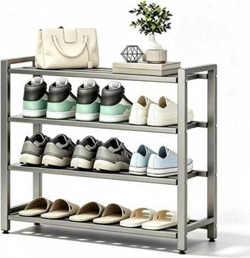 B&Q 4 Tier Shoe Storage Rack Organizer Stand Shoe Rack