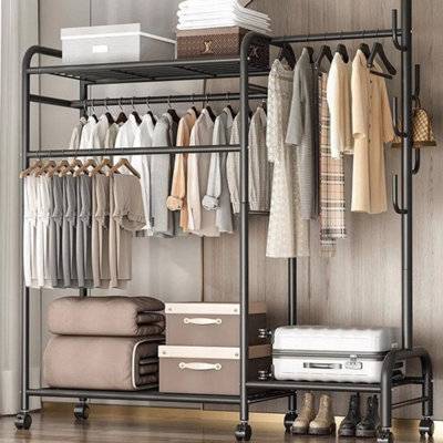 B&Q Heavy Duty Double Clothes Rail Rack Clothes Rack