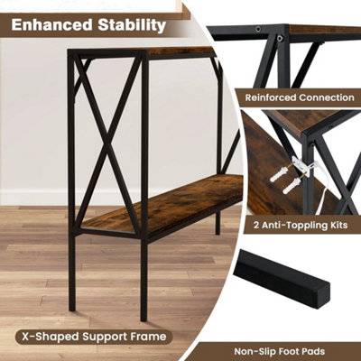 Industrial style furniture B&Q Narrow Console Industrial Style Side Table Console Table