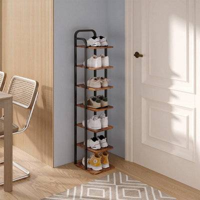B&Q 7 Tiers Wooden Shoe Rack Shoe Rack