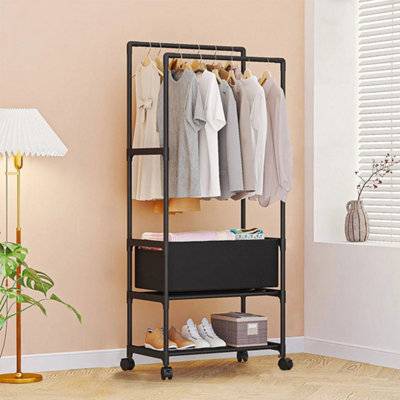B&Q Clothes Rack With Laundry Basket Clothes Rack