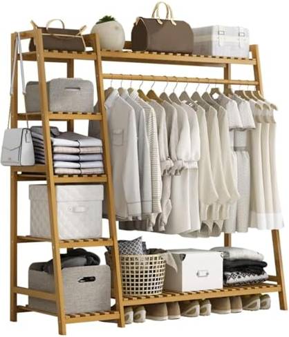 Neo Natural Bamboo Garment Clothes Rack Clothes Rack