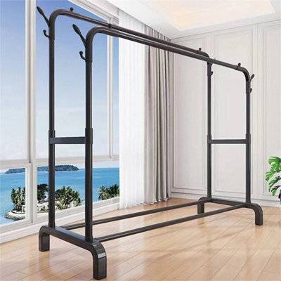 B&Q Double Rail Clothes Hanging Rack Clothes Rack
