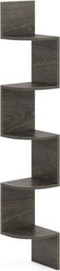 B&Q Corner Floating Shelf Grey 5 Tier Storage Rack Shelf