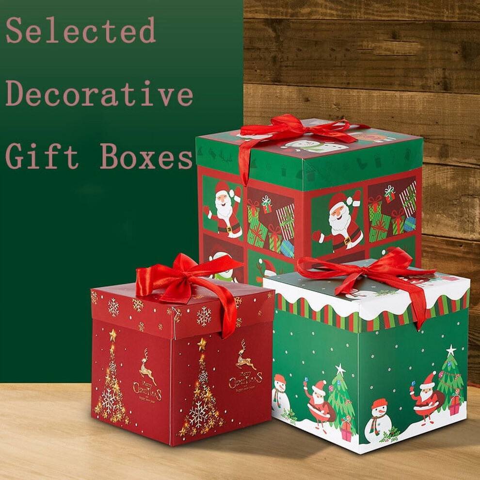 Gift boxes with lids Christmas Gift Boxes with Lids Stackable