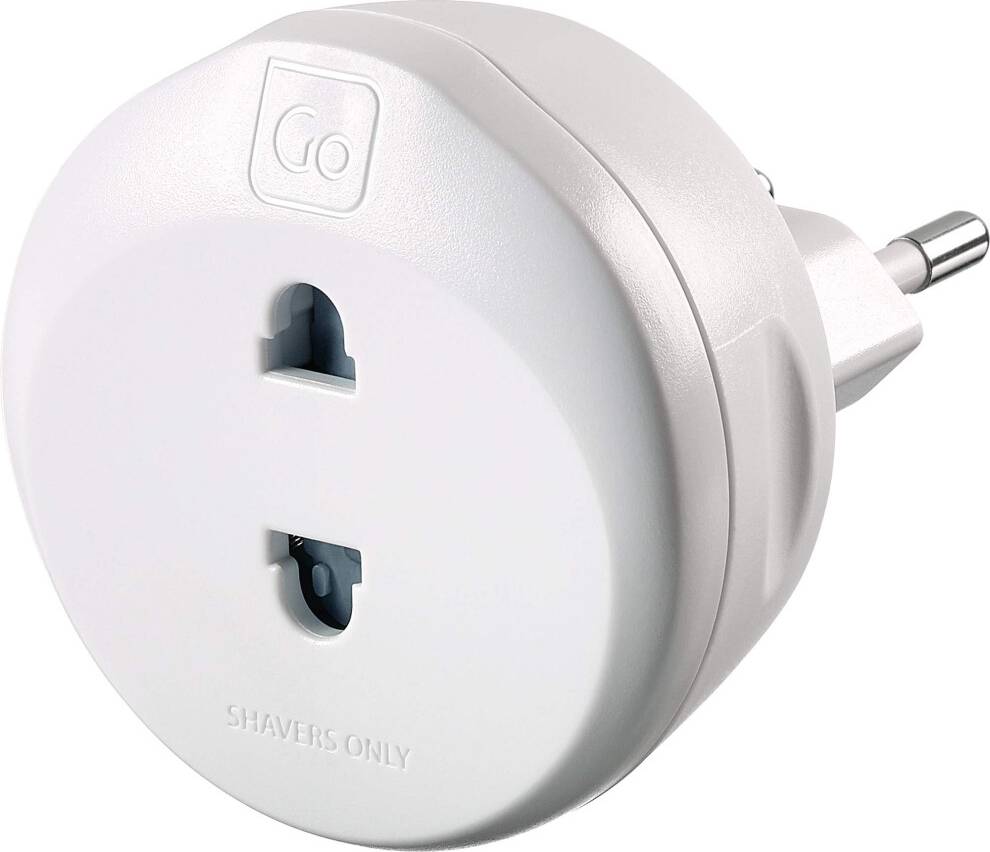 Go Travel Electric Shaver Razor Adaptor Toothbrush