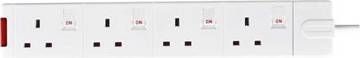 Masterplug Rewireable Trailing 4 Socket
