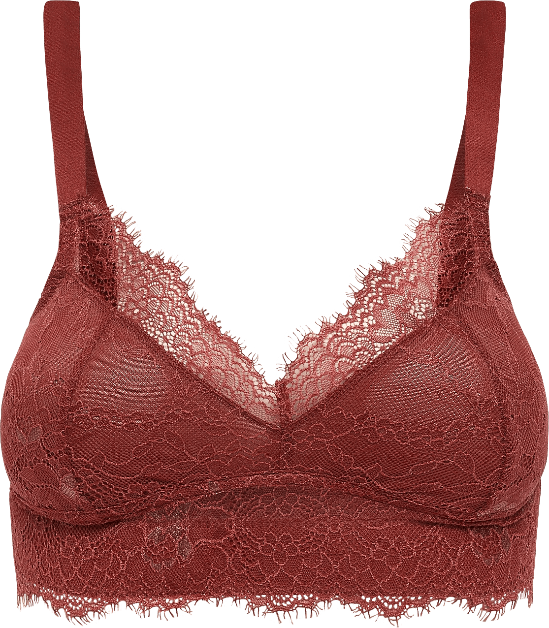 Lace Support Bra Rust
