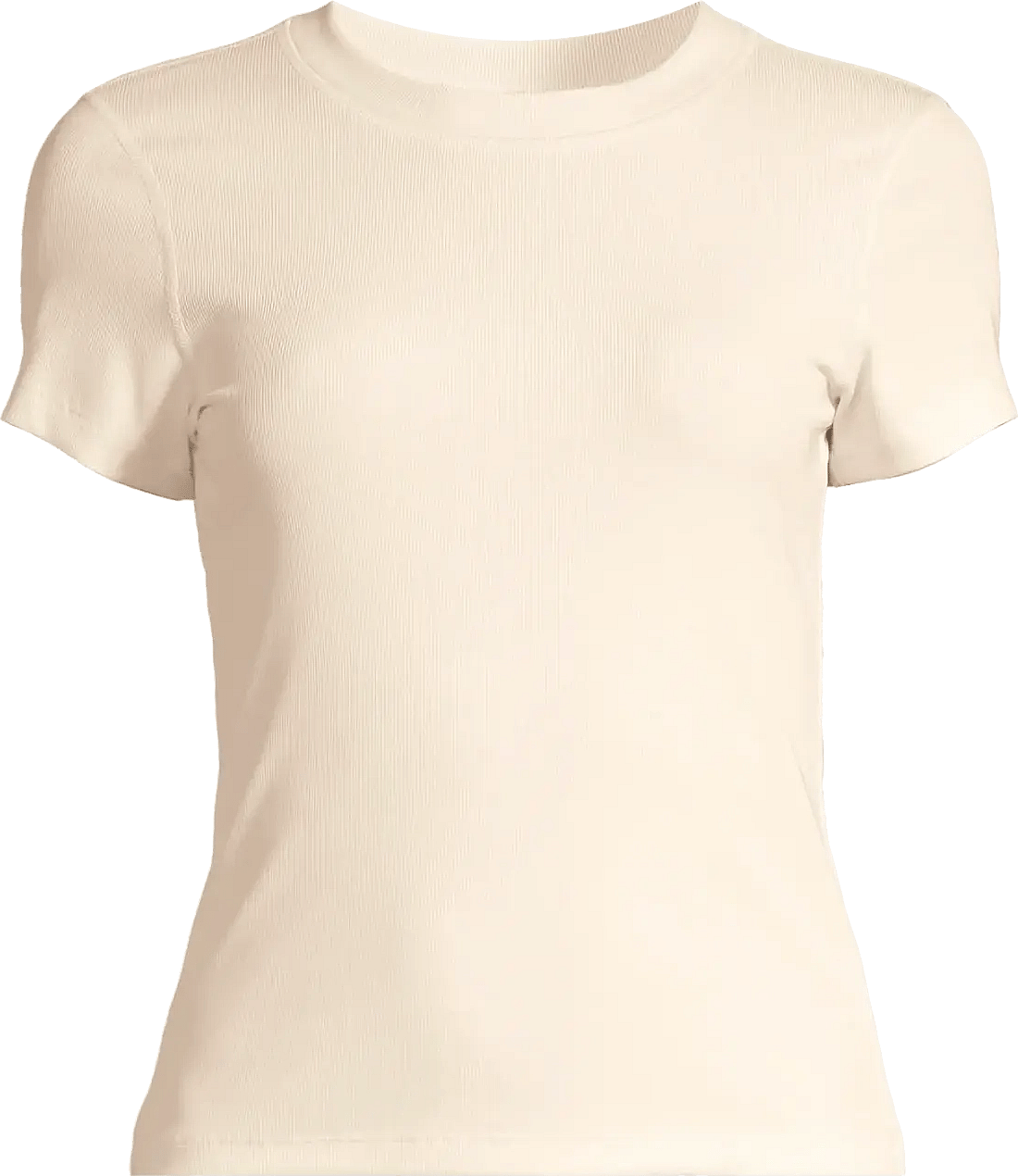 Casall Defined Rib Tee - Cream