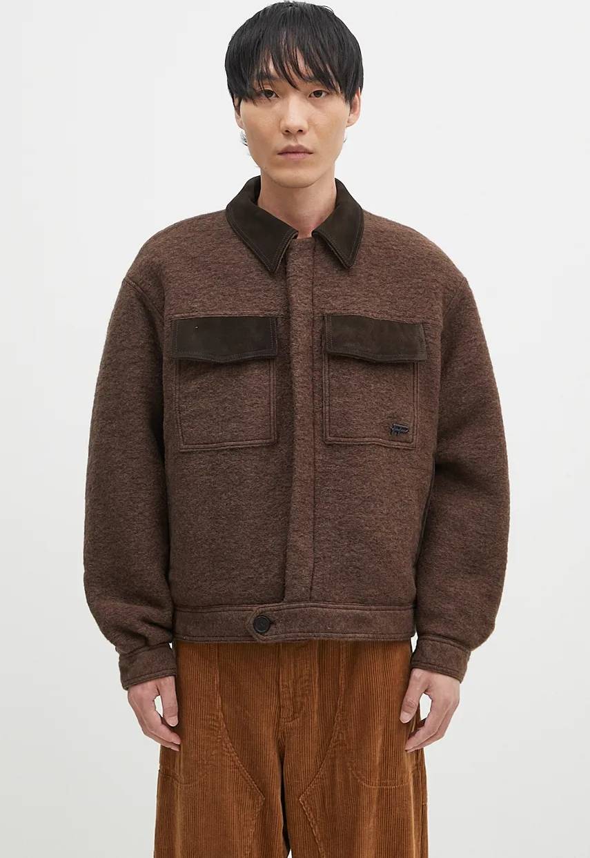 Filling Pieces Box Jacket Brun Herr Polyester