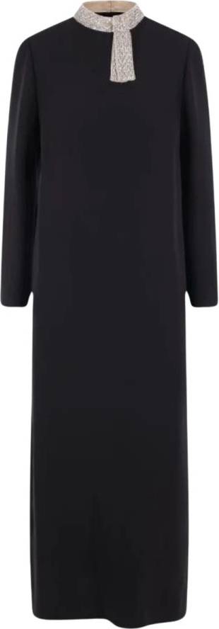 Valentino Garavani Abito Midi Ricamato Kjoler - Sort