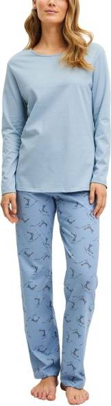 Calida Lovely Nights Pyjamas - Blue/Blue