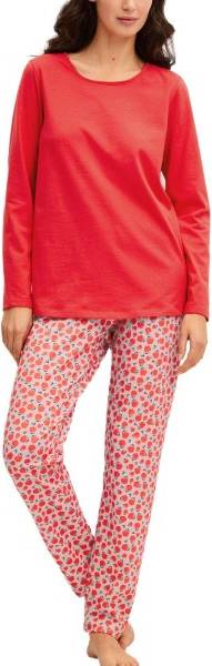 Calida Lovely Nights Pyjamas - Red Pattern