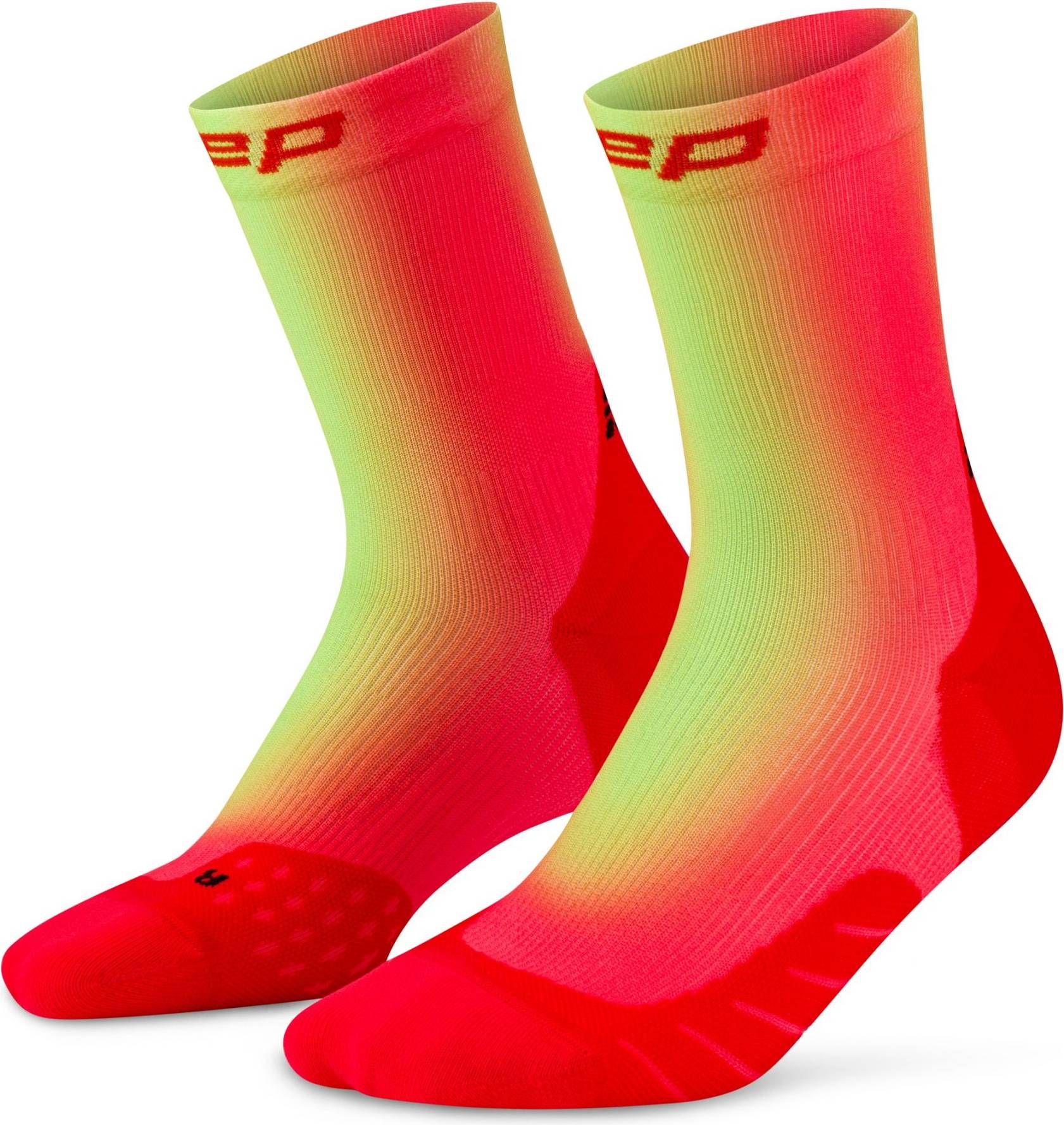 CEP Core Run Edt Gradient Socks Mid-Cut 5.0 - Rød
